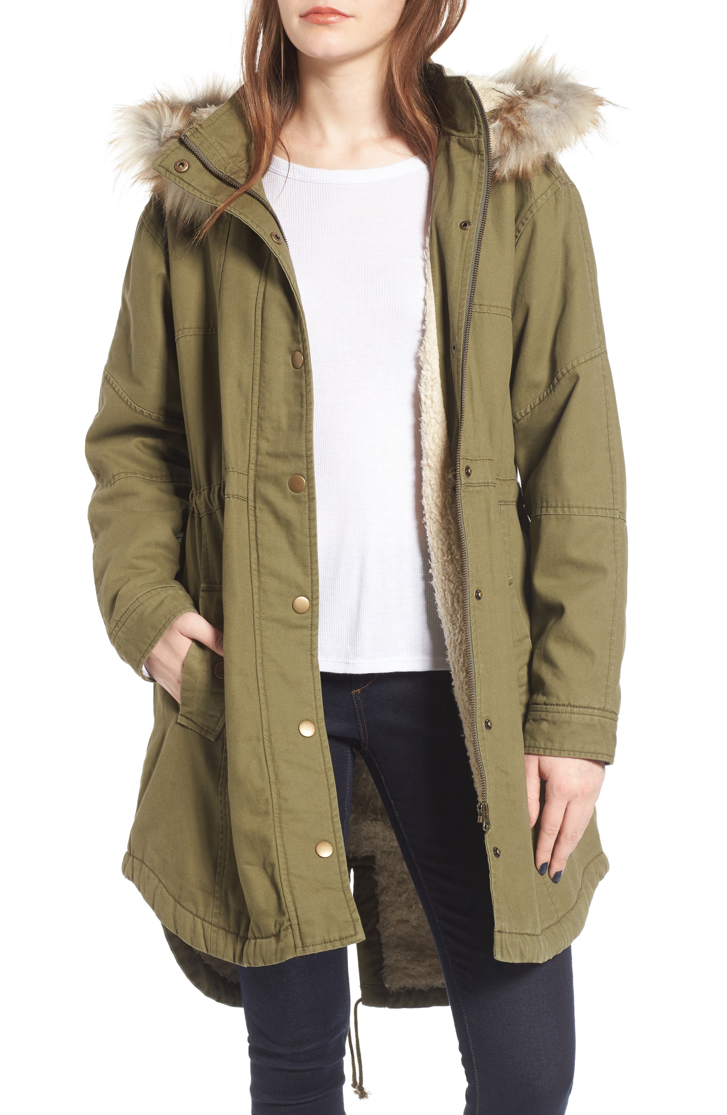 BP. Faux Shearling Lined Jacket | Nordstrom