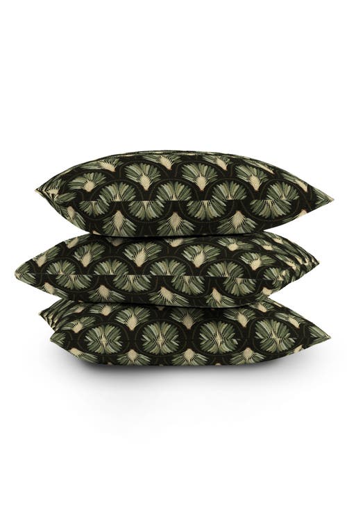 Deny Designs Palm Deep Accent Pillow In Green