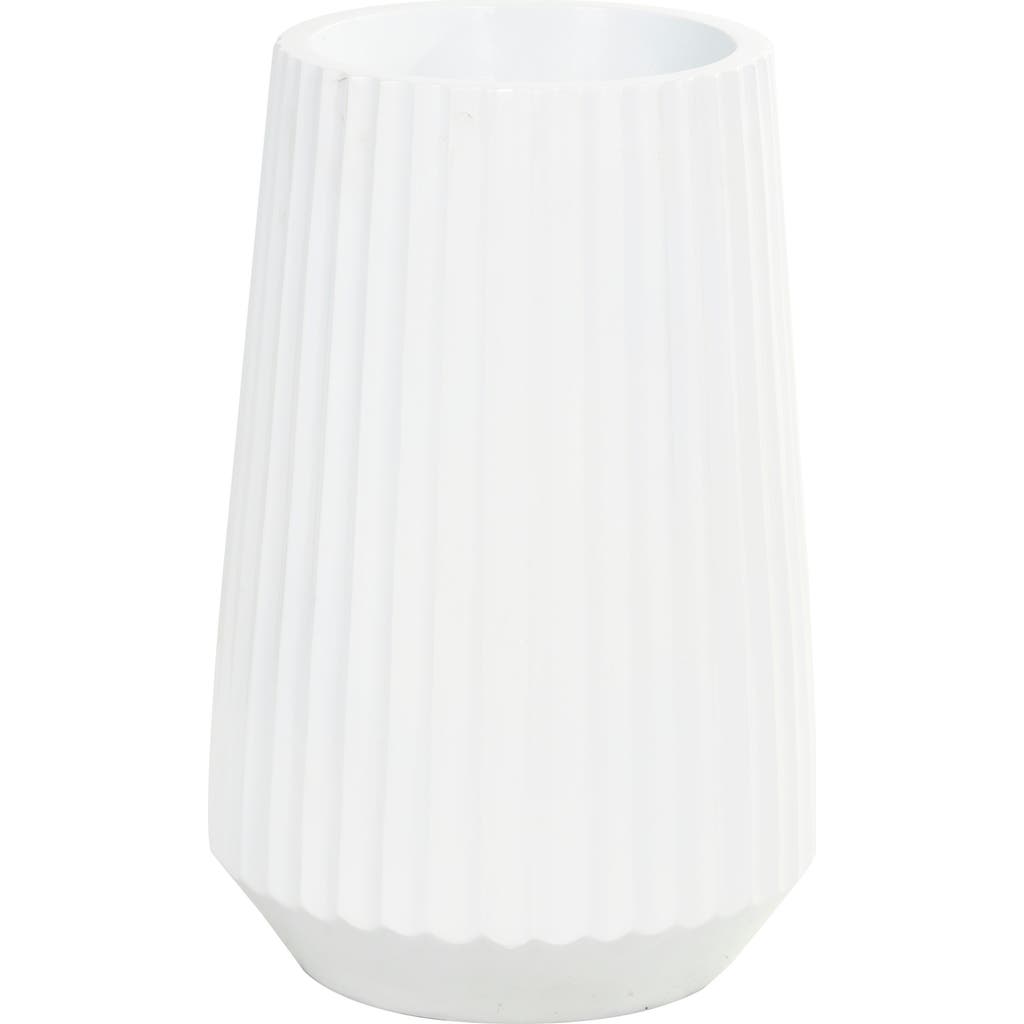 Vivian Lune Home Resin Vase In White