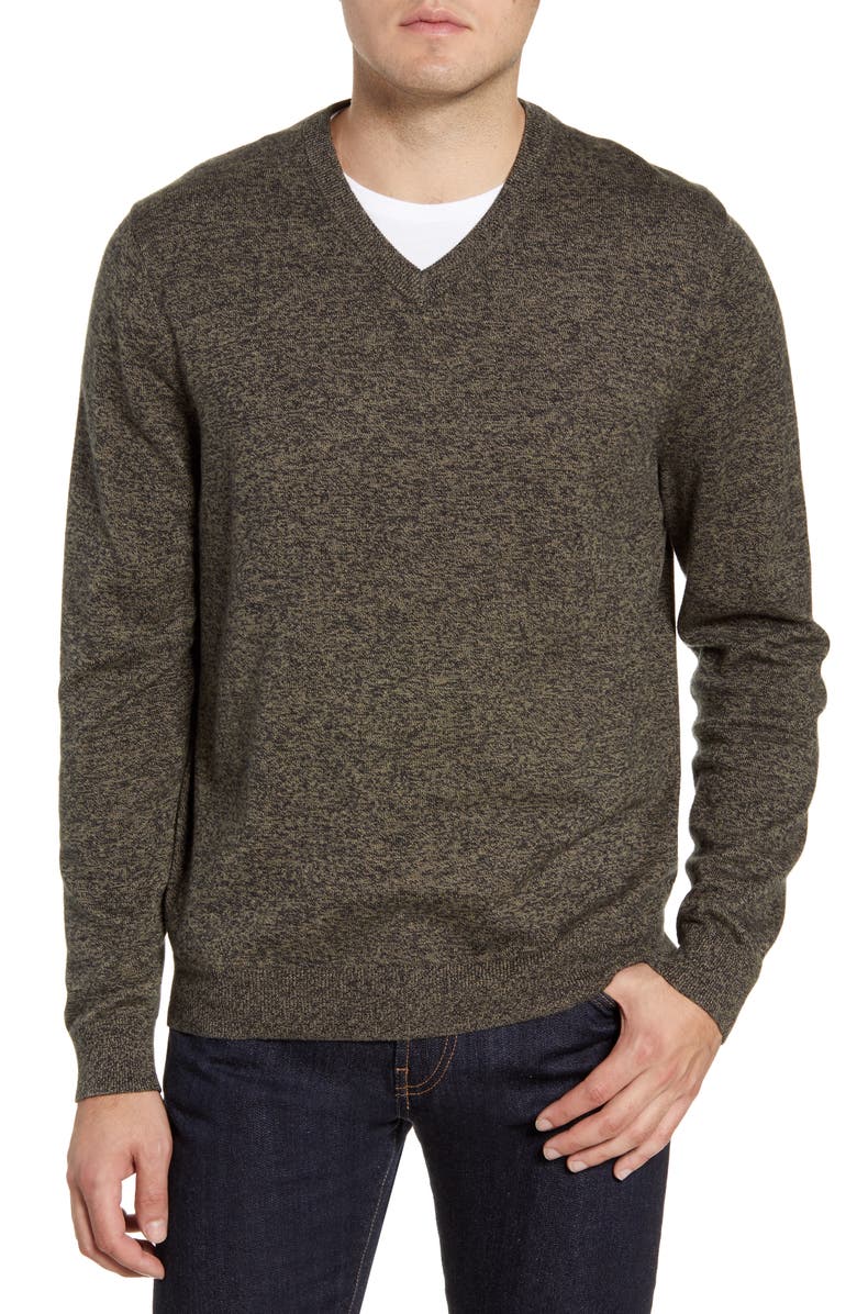 Nordstrom Men's Shop Cotton & Cashmere V-Neck Sweater | Nordstrom