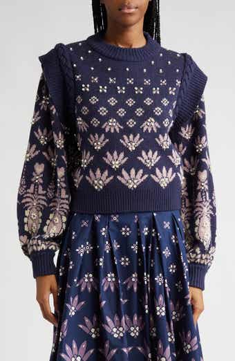Boden Floral Embroidered Cotton Cardigan