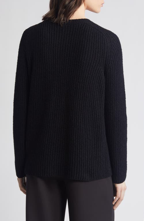 Shop Eileen Fisher Organic Cotton Sweater In Black