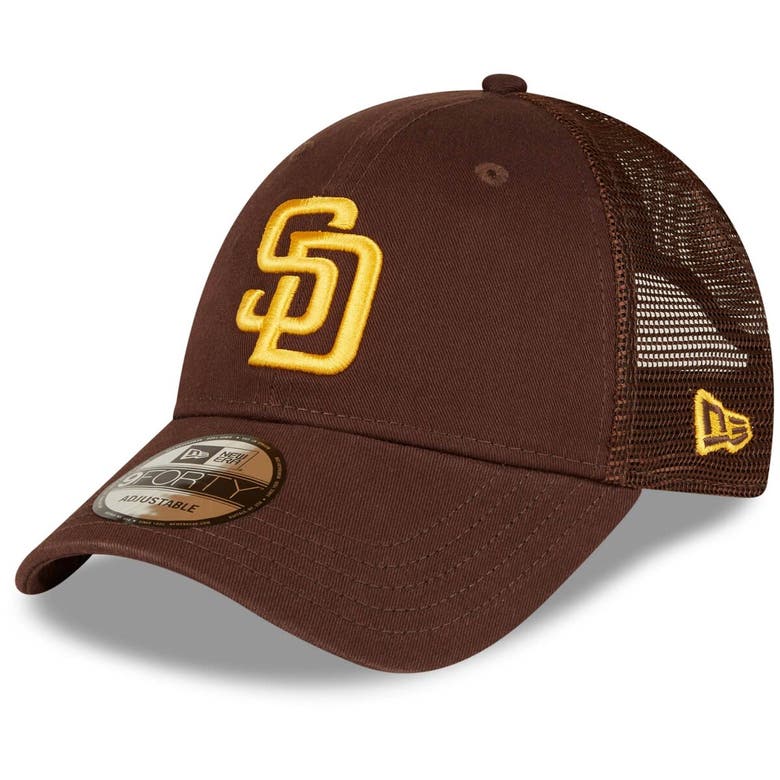 Shop New Era Brown San Diego Padres Trucker 9forty Snapback Hat