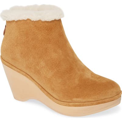 Gentle Souls By Kenneth Cole Skylar Genuine Shearling Cuff Bootie- Beige