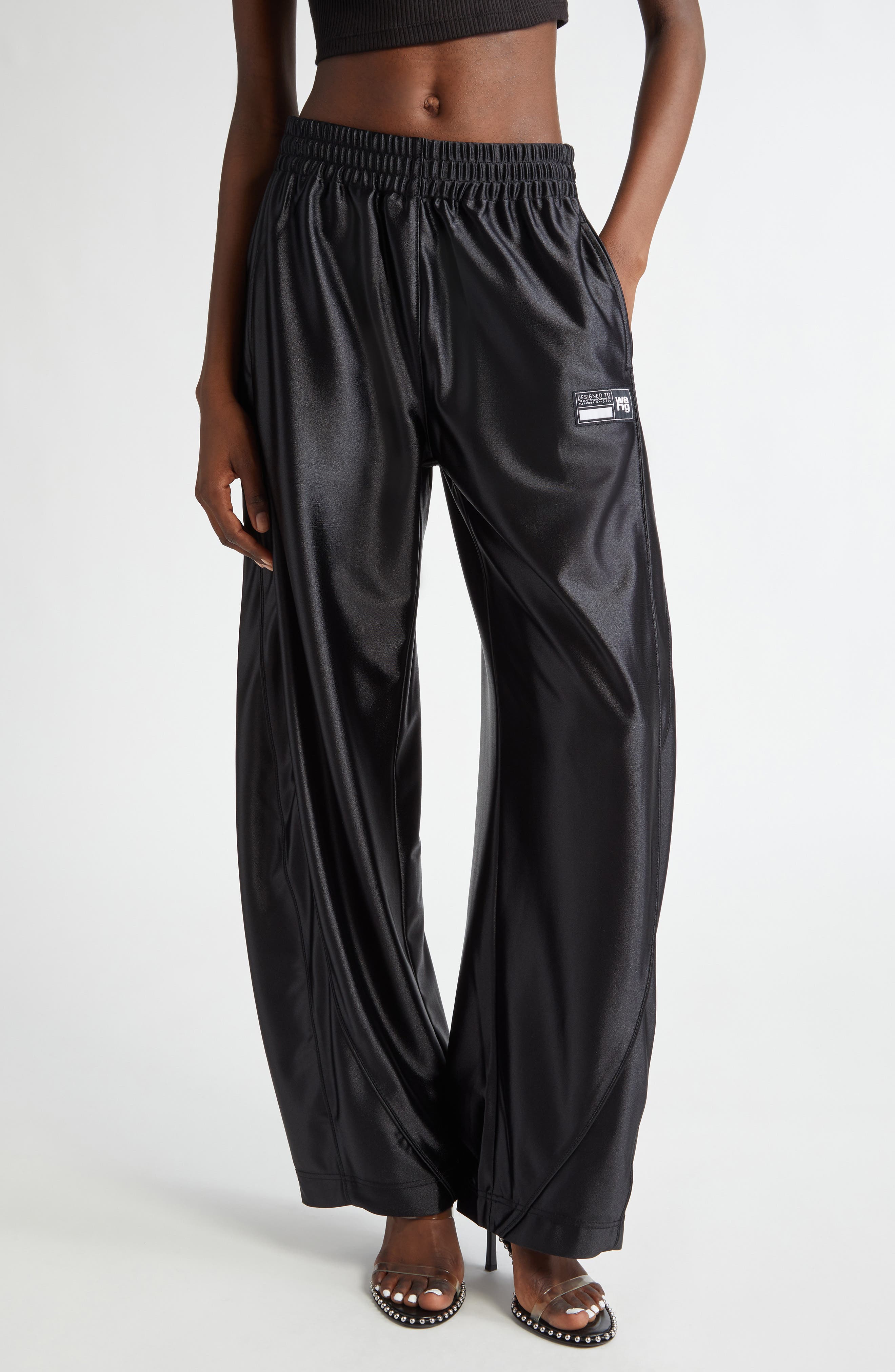 IRENISA HIGH WAIST JERSEY PANTS H.BLACK | kuantumpapers.com