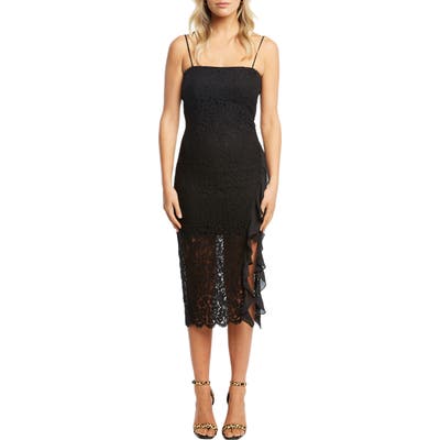 Bardot Priscilla Lace Body-Con Dress, Black