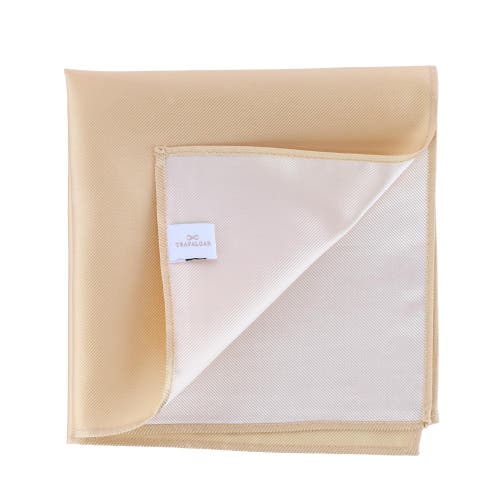 Trafalgar The Gatsby Solid 12 Inch Silk Pocket Square In Gold