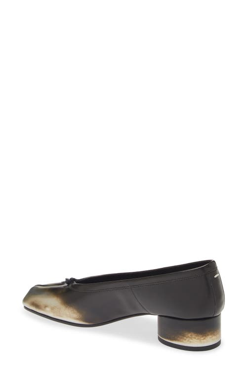 Shop Maison Margiela Tabi Ballerina Pump In Silver/gold/black