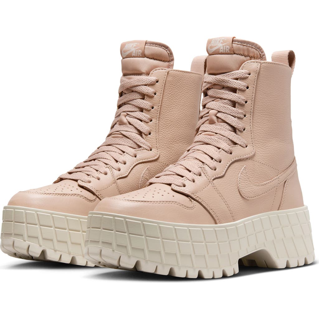 Jordan Air 1 Brooklyn Platform Sneaker In Legend Medium Brown/ore Wood