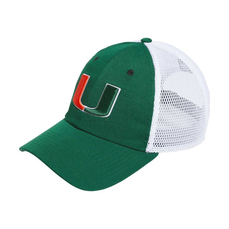 Adidas Originals Adidas Green Miami Hurricanes Mascot Slouch Trucker Adjustable Hat