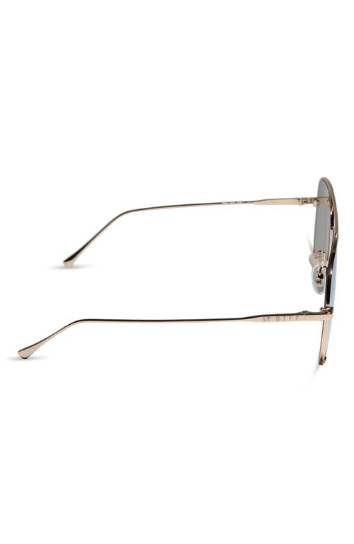 Diff 63mm Scarlett Sunglasses In Gold/torq Ice Mirror