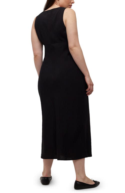 Madewell The Ariana Midi Dress In True Black