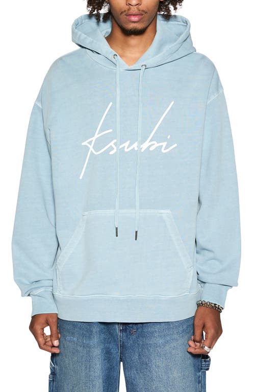 Shop Ksubi Skript Biggie Oversize Hoodie In Blue