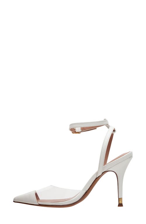 Linea Paolo Yuki Pointed Toe Pump In Clear/eggshell