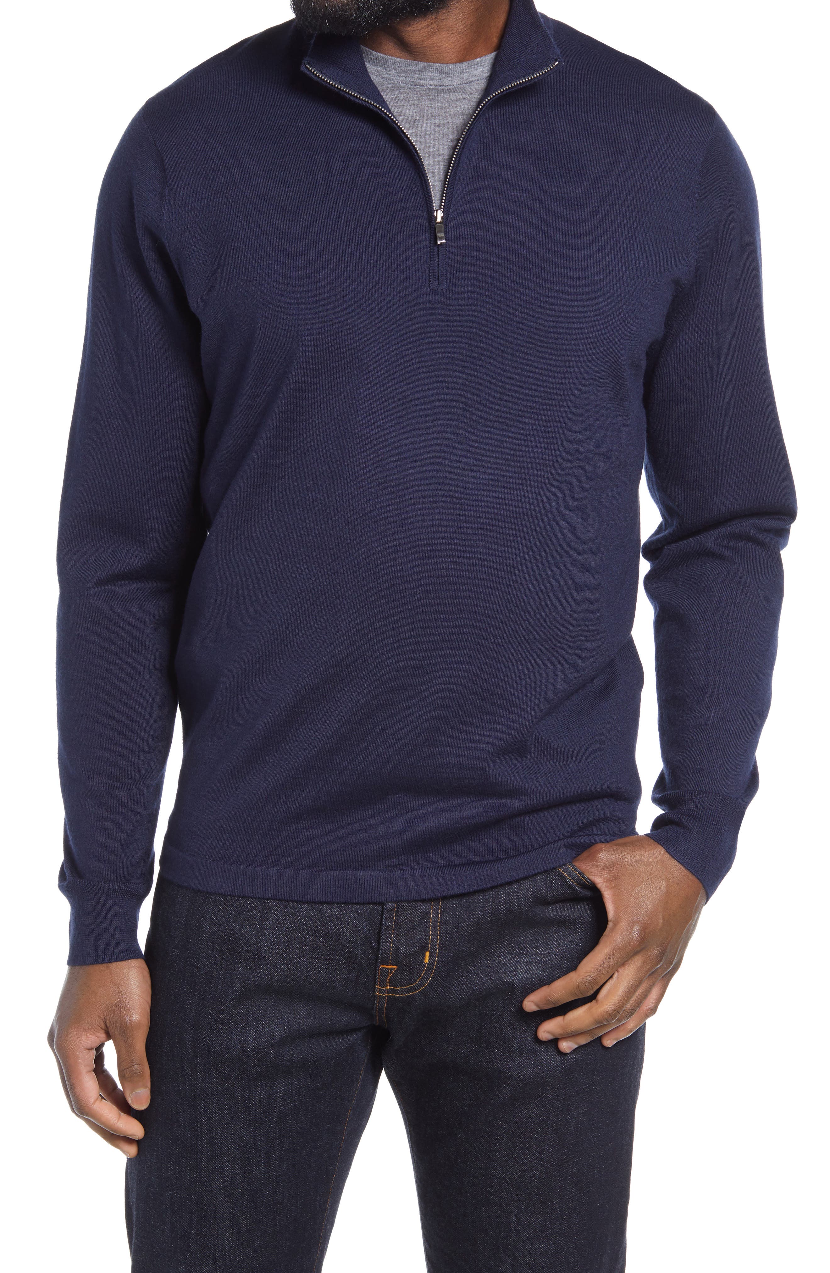 NORDSTROM MEN'S SHOP | Tech-Smart CoolMax® Quarter Zip Pullover ...