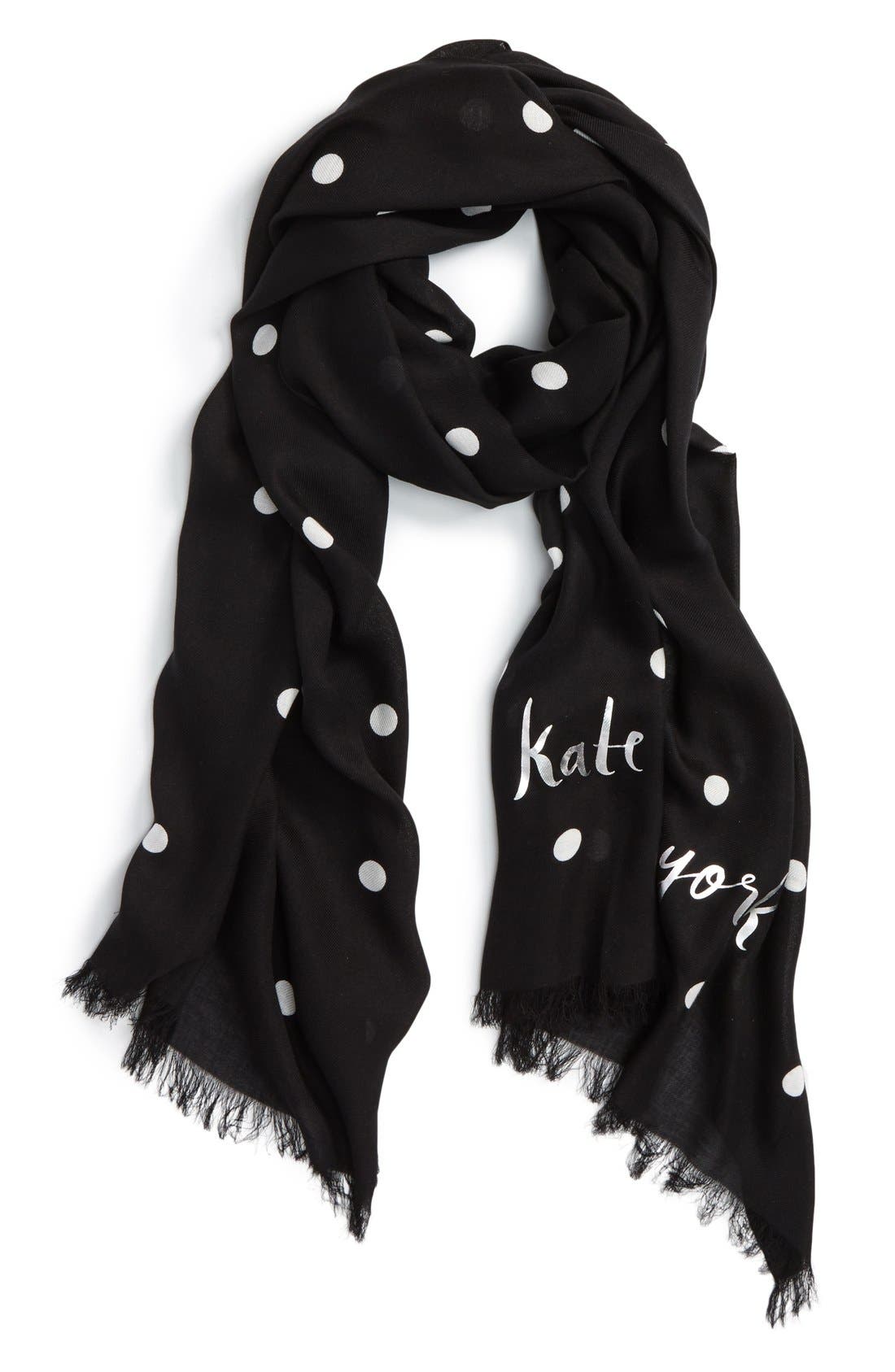 kate spade new york 'celebration polka dot' scarf Nordstrom