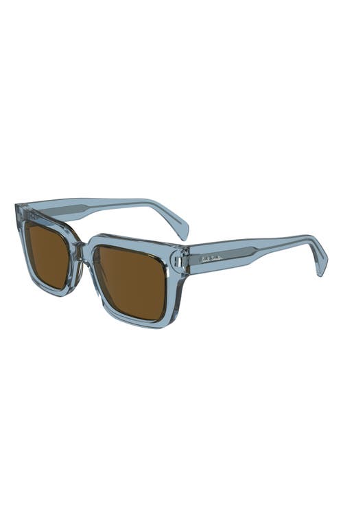 Shop Paul Smith Kenton 52mm Rectangular Sunglasses In Azure