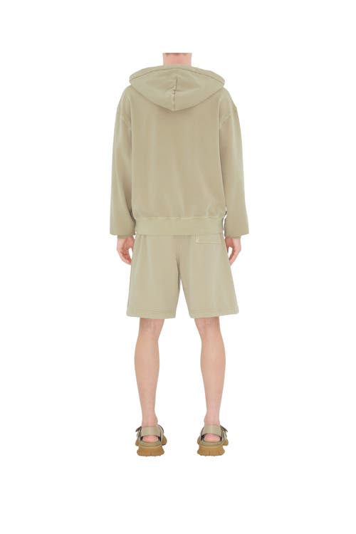 Shop Burberry Cotton Blend Shorts In Safari