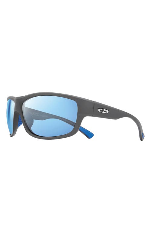 Revo Caper Polarized Rectangular Sunglasses In Matte Light Grey