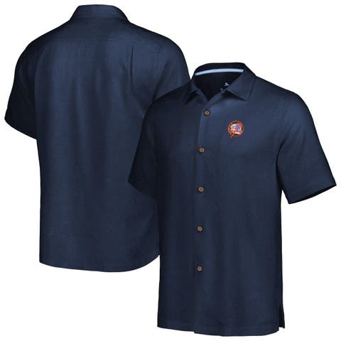 Men's Tommy Bahama Black Kansas City Chiefs Tidal Kickoff Camp Button-Up Shirt Size: Medium