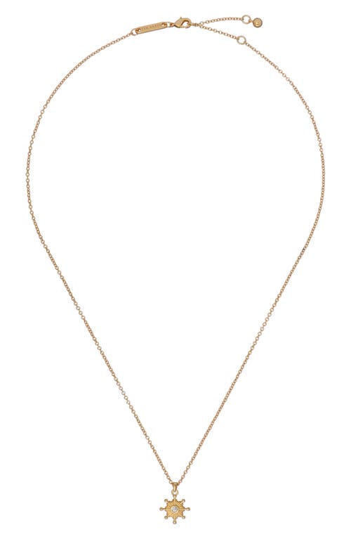 Ted Baker London Celtis Celestial Cubic Zirconia Star Pendant Necklace In Gold