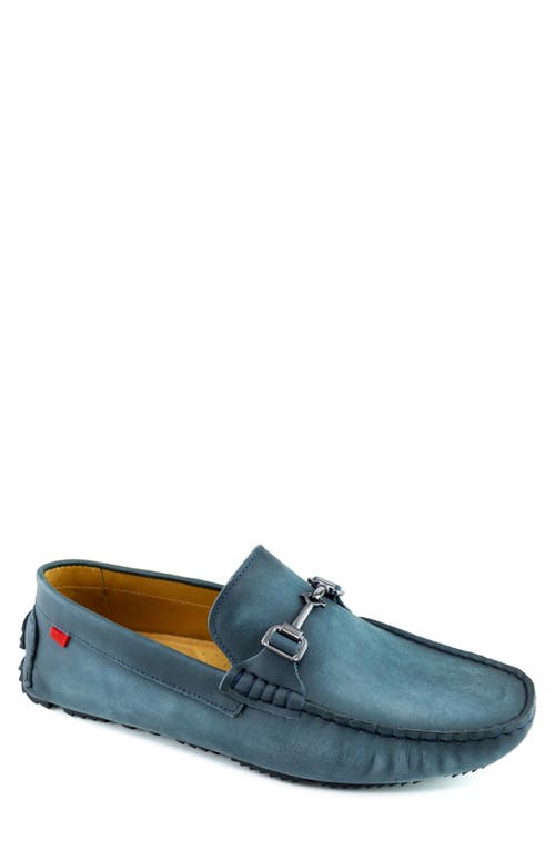 Marc Joseph New York Henry Street Bit Driving Loafer in Navy Burnished 