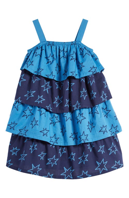 Tucker + Tate Kids' Tiered Dress in Blue Vallarta Pop Stars Block
