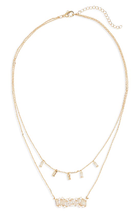 Nordstrom Rack Scattered Cz Layered Necklace In Gold