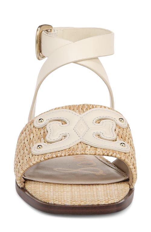 Shop Sam Edelman Ilsie Ankle Strap Sandal In Modern Ivory/dark Natural