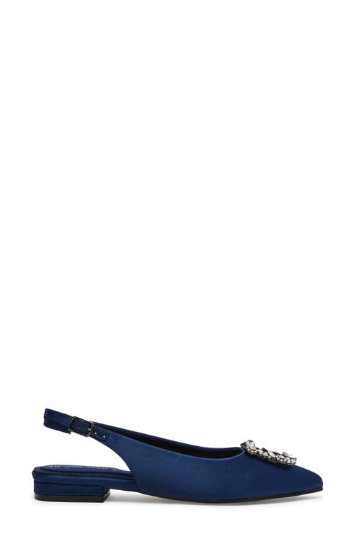 Anne Klein Kith Slingback Flat In Saphire