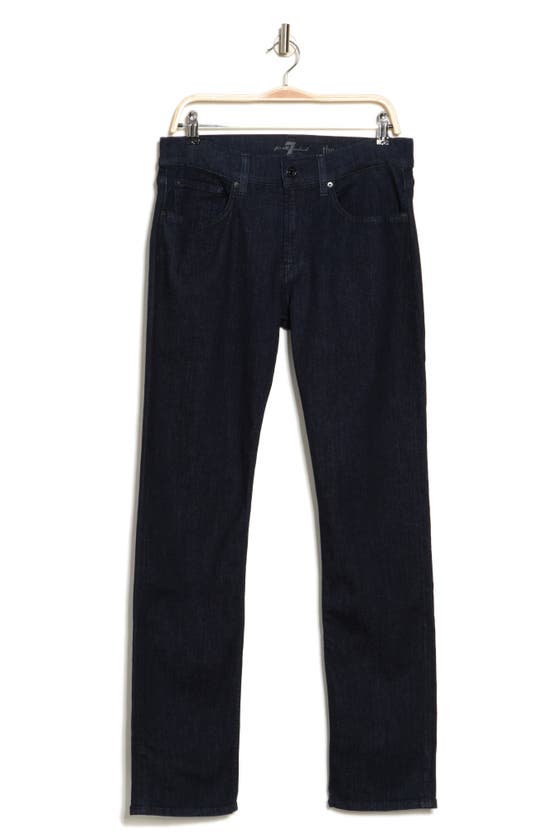7 For All Mankind Squiggle Stretch Straight Leg Jeans In Essential