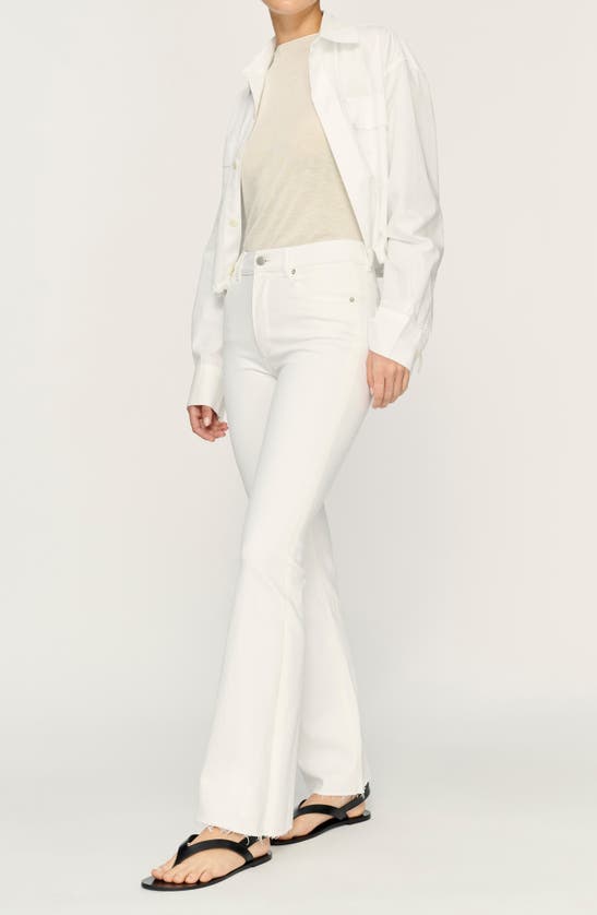 Shop Dl1961 Bridget Instasculpt Raw Hem Bootcut Jeans In White