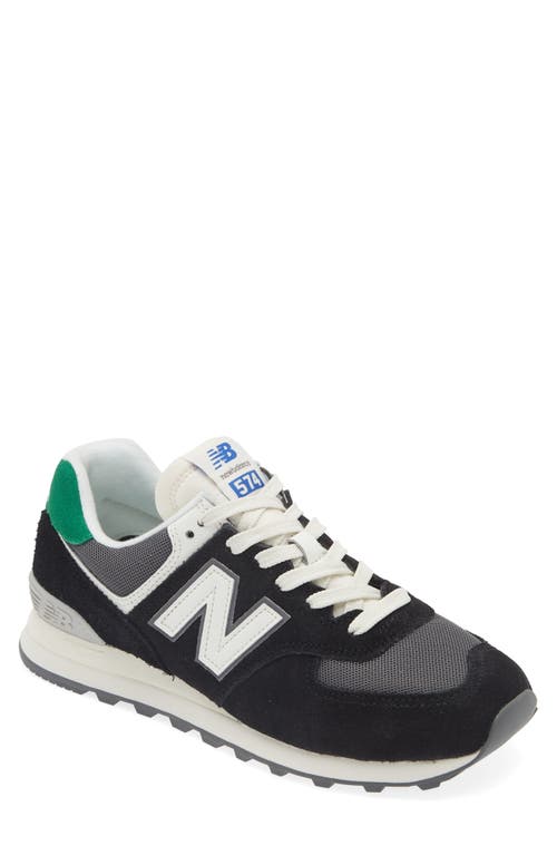 New Balance 574 Sneaker In Black/castlerock