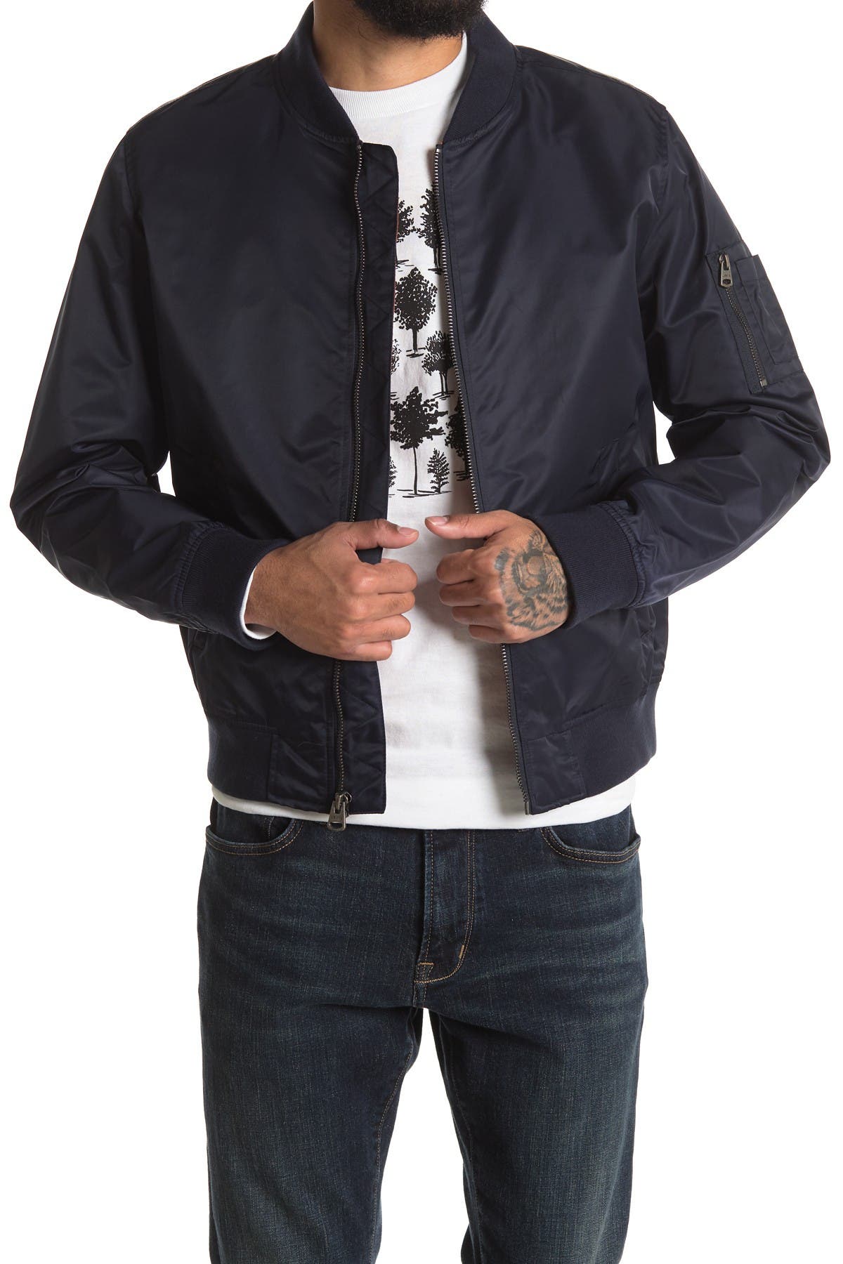 levi's nylon satin bomber jacket