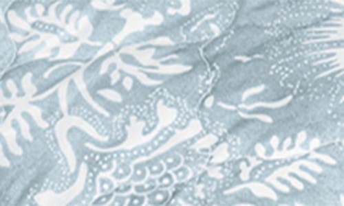 Matouk Granada 500 Thread Count Cotton Percale Quilt In Hazy Blue