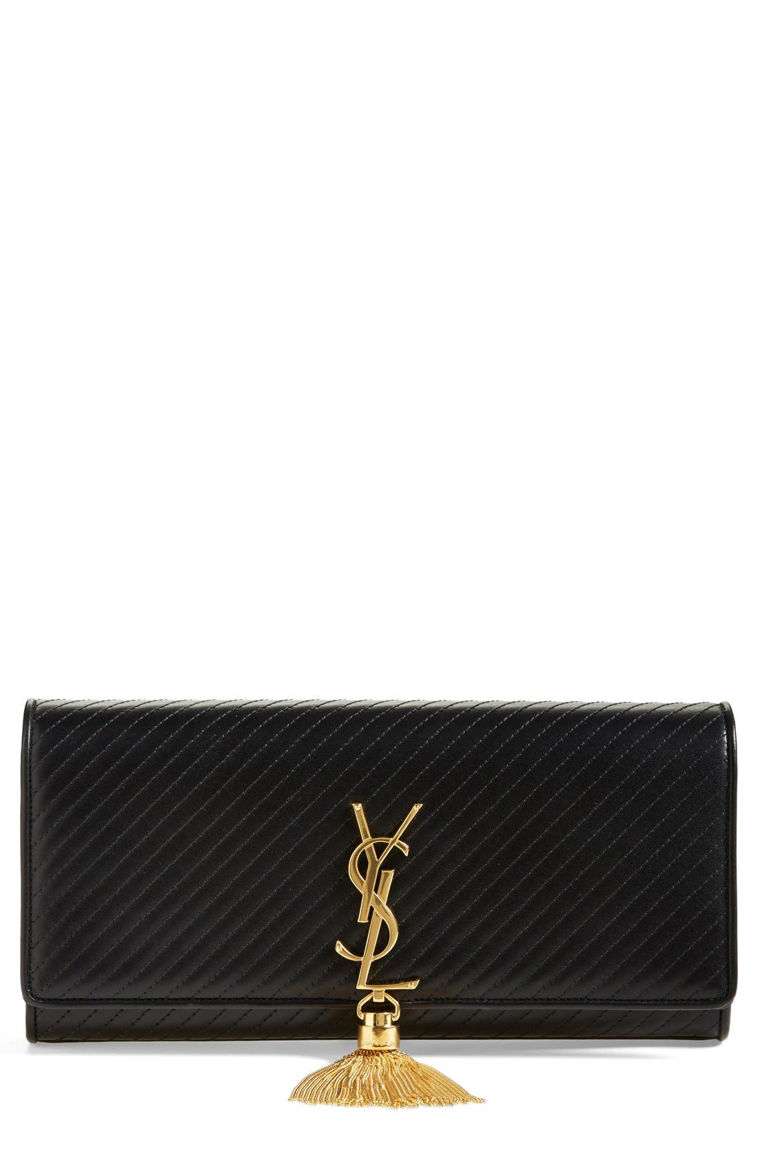 Saint Laurent 'Cassandre' Quilted Leather Clutch Nordstrom