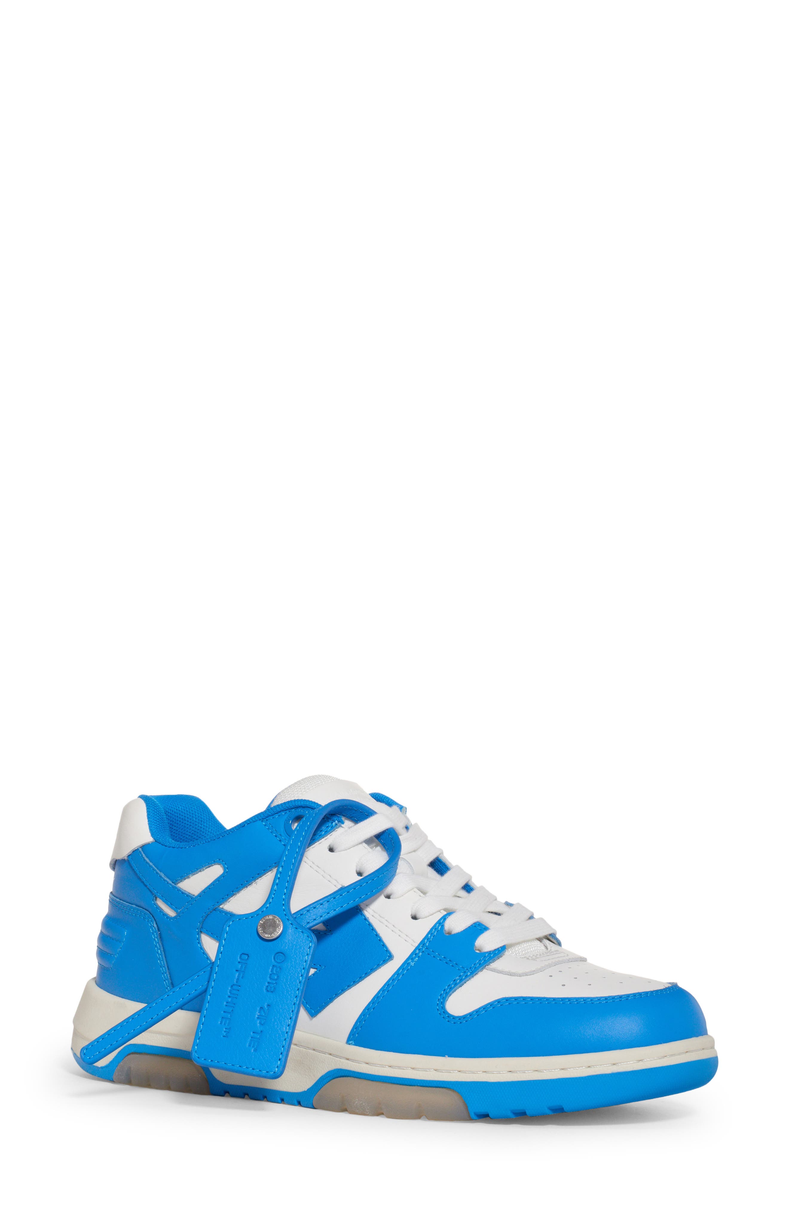 off white sneakers blue and white