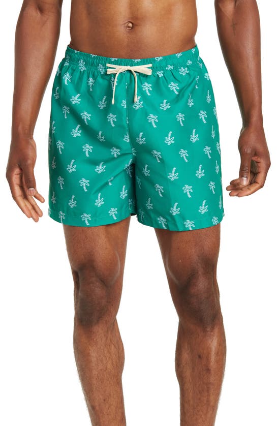 Abound Recycled 5" Volley Swim Shorts In Green Pepper Neon Palms