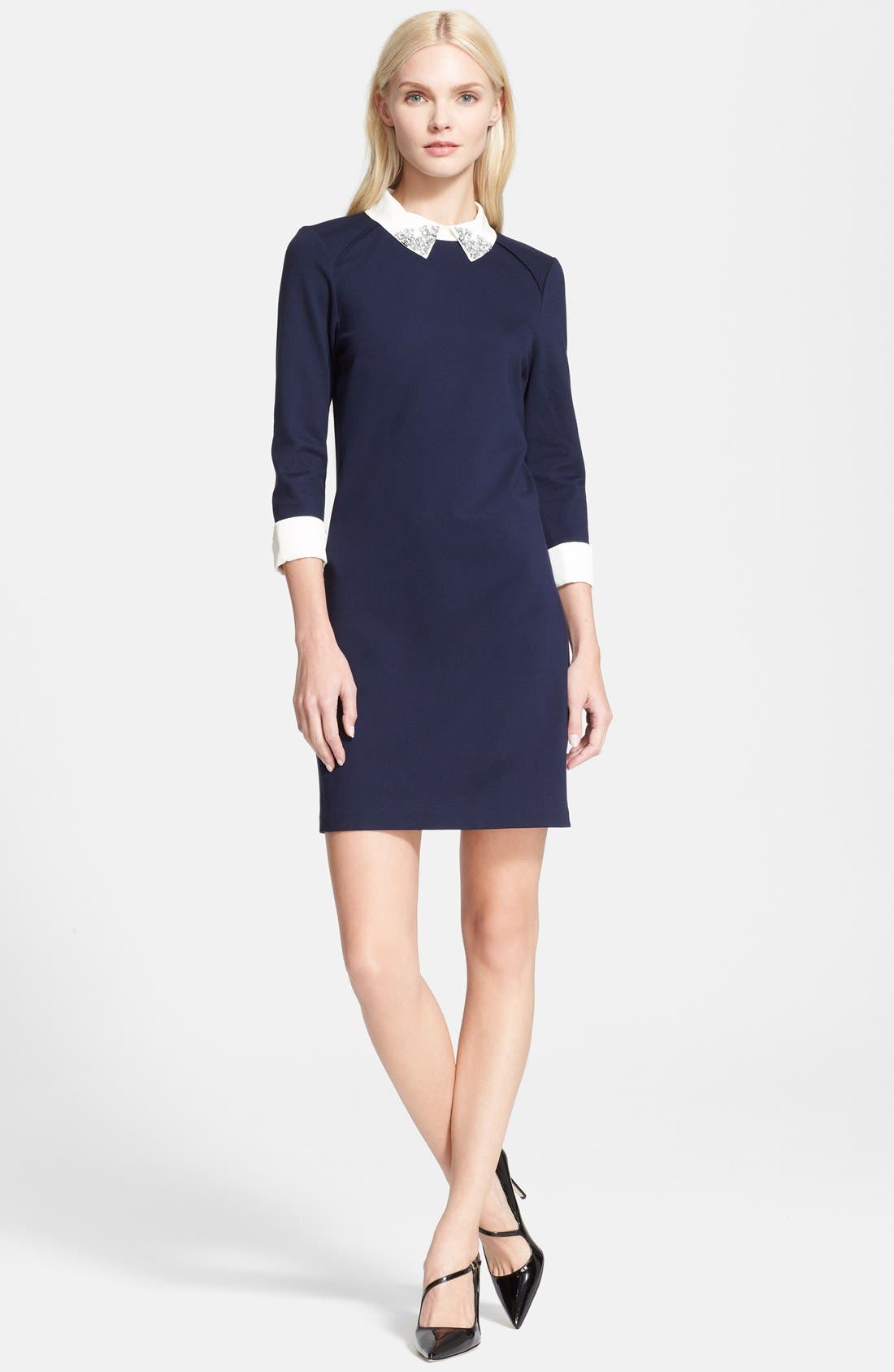 ted baker embellished collar dress