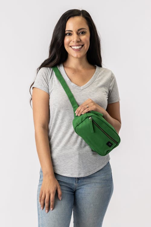 Shop Terra Thread Organic Cotton Sling Belt Bag In Moss Green