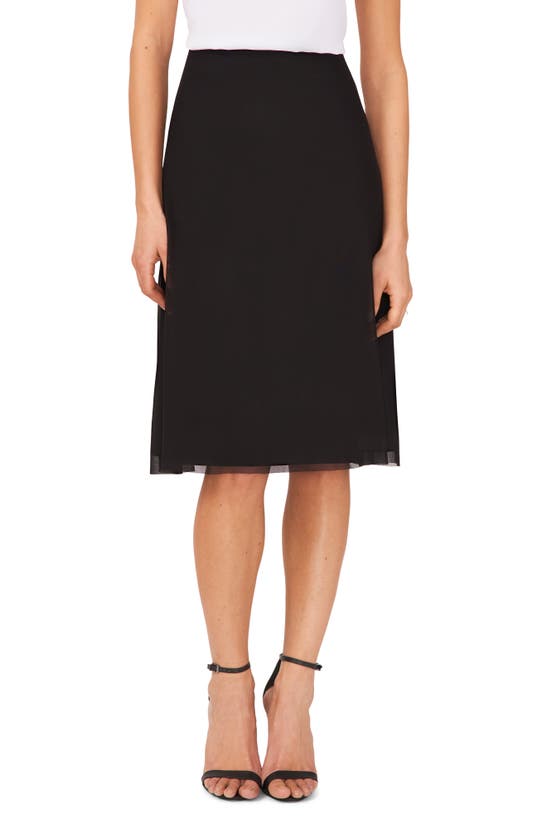 Halogen Pull-on Mesh Skirt In Rich Black