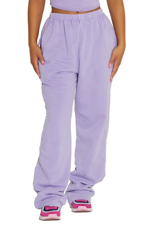 NORDSTROM RACK Lounge Pants Women's Small Light Purple Tapered Leg