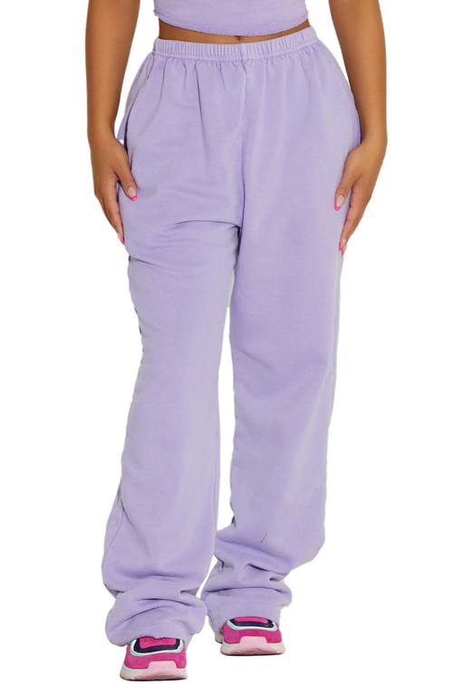 Make You Sweat Oversize Sweatpants in Light Purple