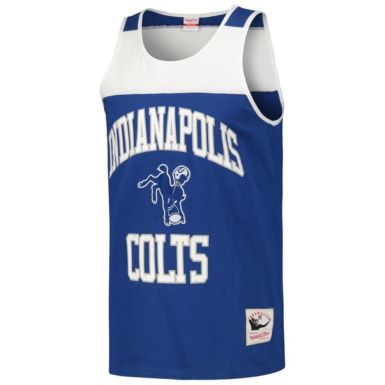 Mitchell & Ness Royal/white Indianapolis Colts Heritage Colorblock Tank Top