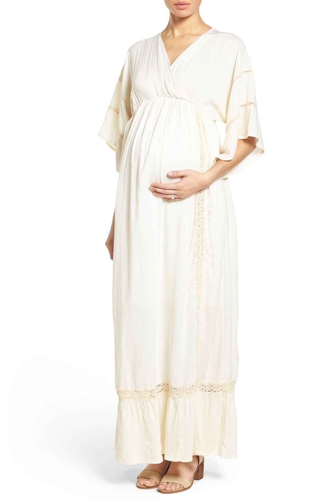 Fillyboo 'Sunset Road' Maternity Kimono Maxi Dress Nordstrom