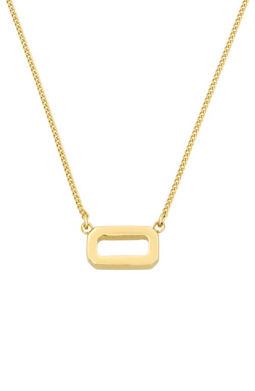 Shop Allsaints Hexagon Pendant Necklace In Gold