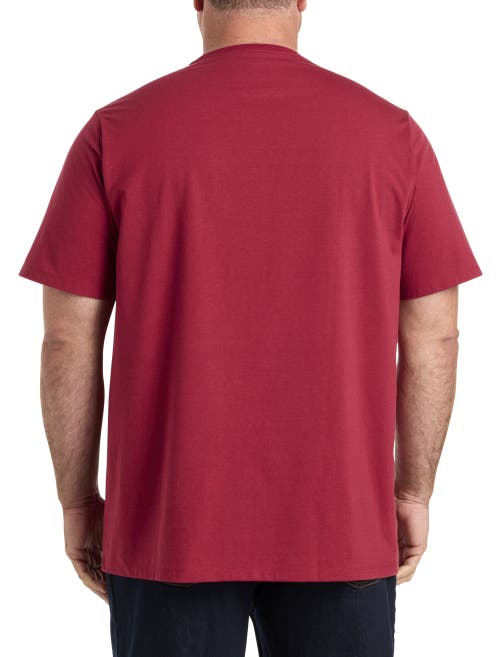 Harbor Bay By Dxl Colorblock Pocket T-shirt In Tibetan Red