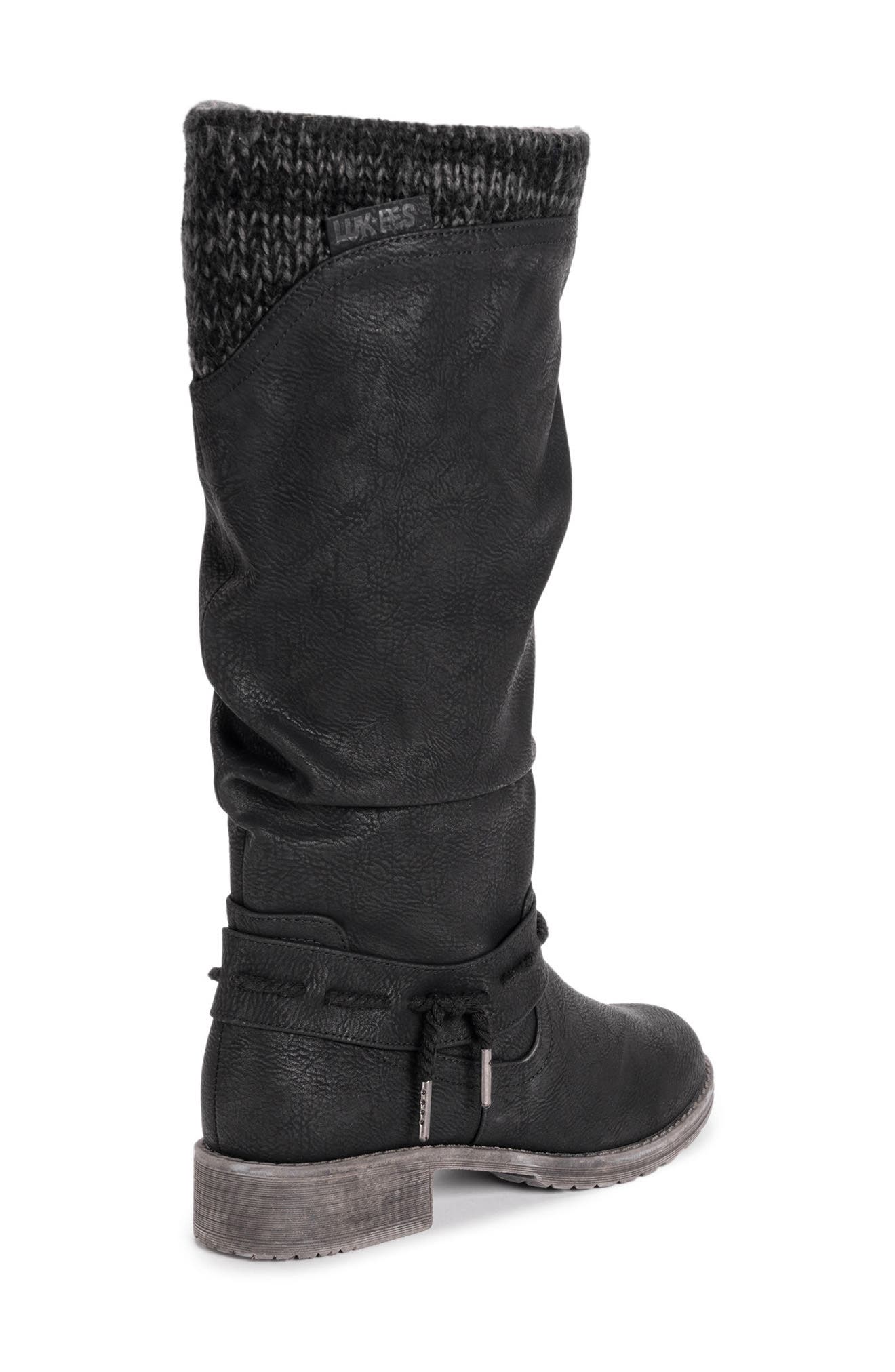 LUKEES by Muk Luks Women's Bianca Briana Boots, Black / 11