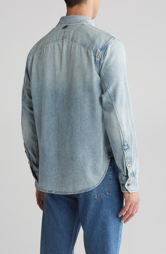 Shop Rag & Bone Denim Button-up Shirt Jacket In Alder