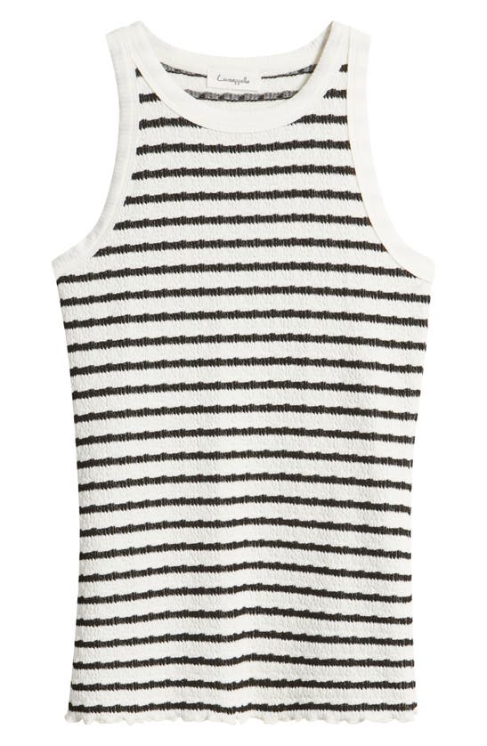 Loveappella Stripe Tank In Black/ Nat